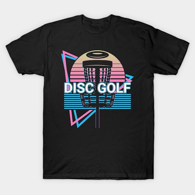 Disc Golf Player Retro T-Shirt by Alex21